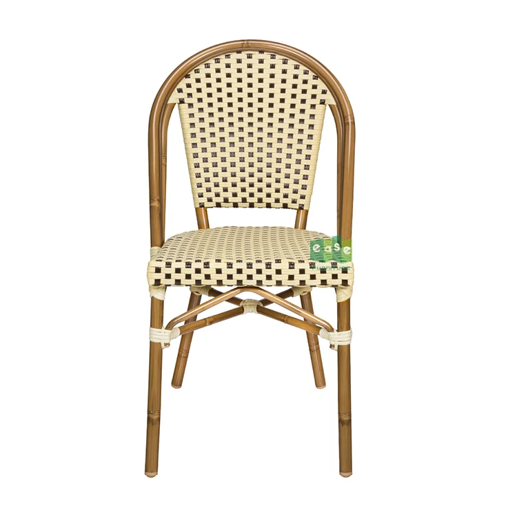 
Aluminum french bistro rattan chairs for restaurant outdoor (E200779 side) 