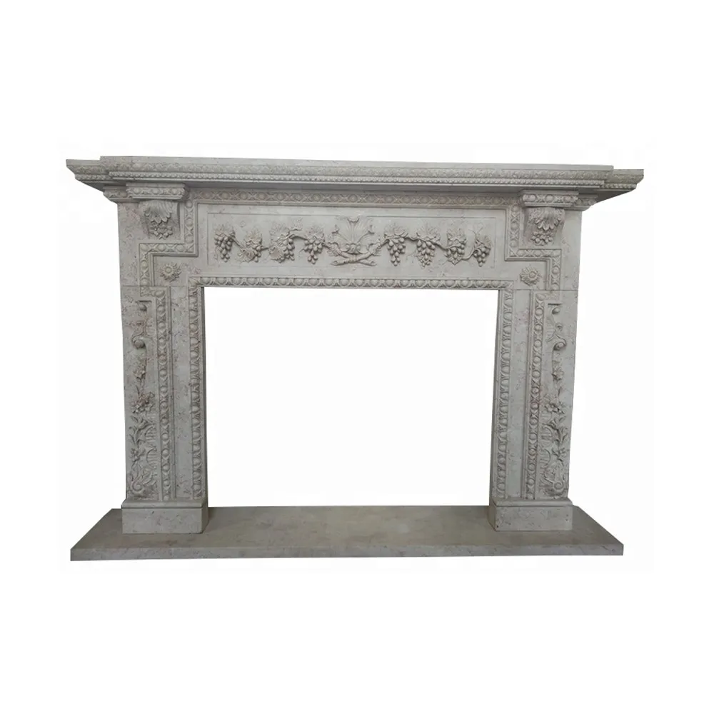 
Wholesale white luxury marble fireplace mantel  (326910685)