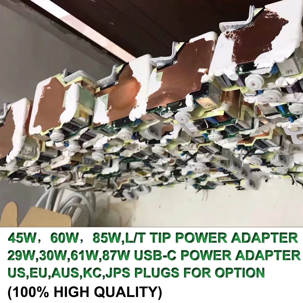 
UK US EU AU Interchangeable Plugs AC 100-240v cargador USB C 30w 61w 87w power laptop adapter for macbook 