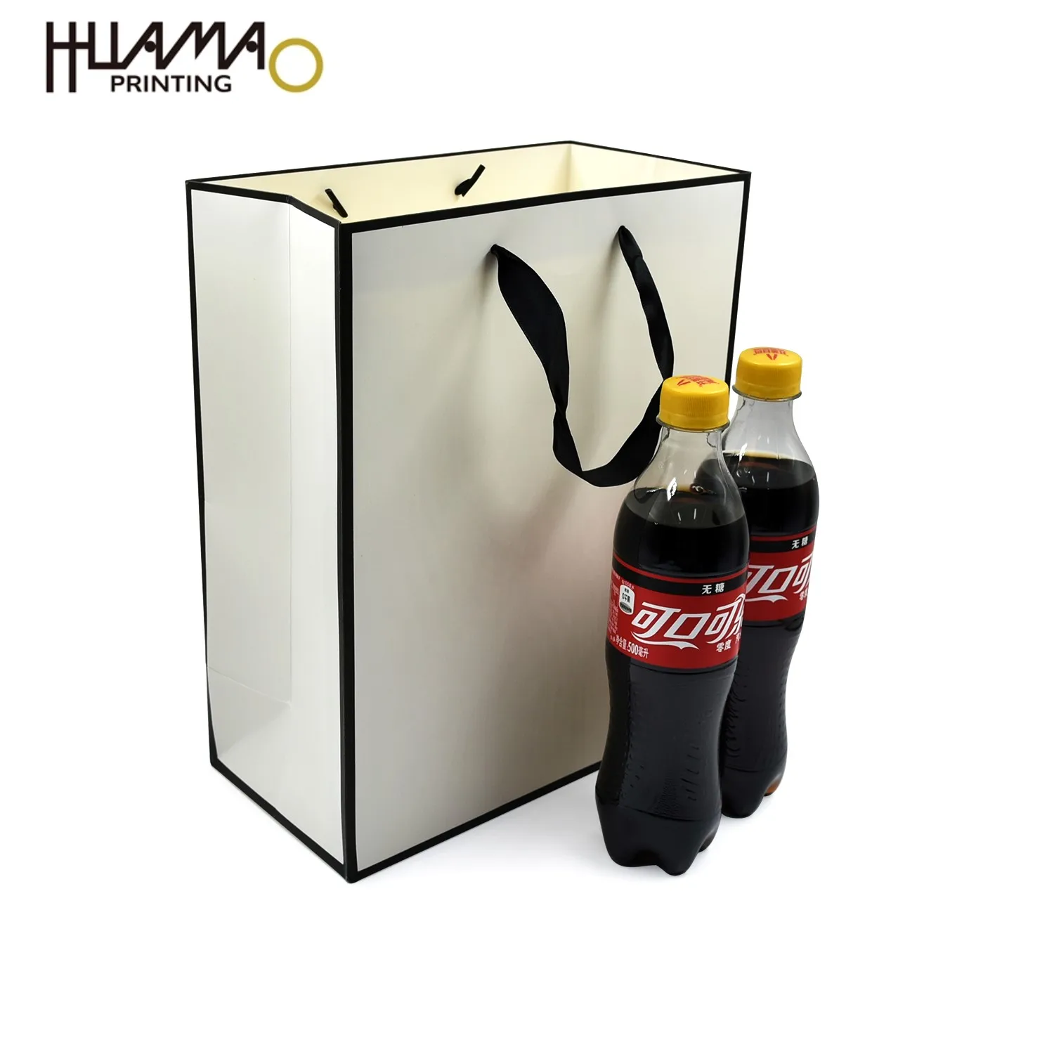 China Supplier Custom Logo Printed Paper Gift Bag White Clothes Shopping Bag Ribbon Handle Paper Gift Shopping Bag