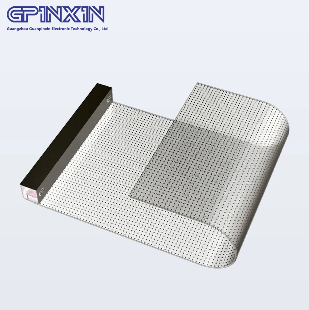 Transparent flexible LED Film Screen Factory direct sales High Brightness P5 P6 led transparent film screen flexible led display