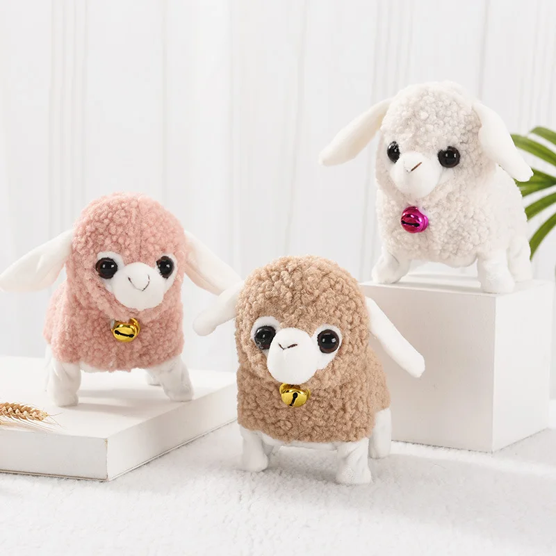 Electric Sheep Plush Toy Simulation Soft Speaking Walking Easter Bunny Stuffed Toys Children Interactive Animal Doll Gift