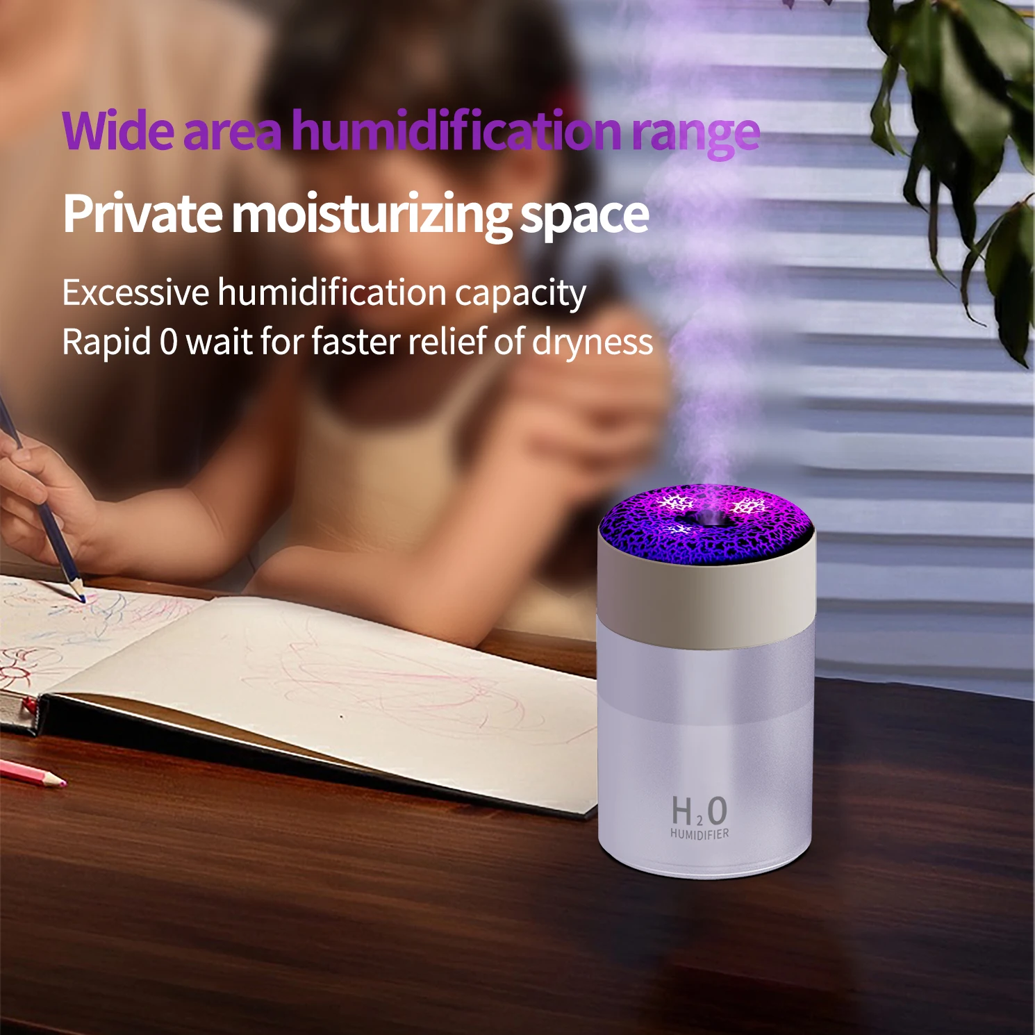 Creative Volcano Crack Aromatherapist Home Automatic Aromatherapist Ultrasonic Atomizer Colorful Flame Humidifier