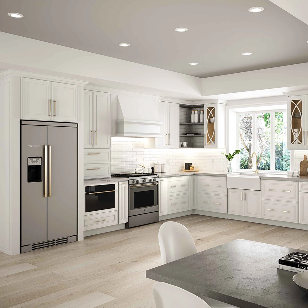 Factory Wholesale Dovetail Drawer Cheap Price White Solid Wood Modern Design RTA Kitchen Cabinets