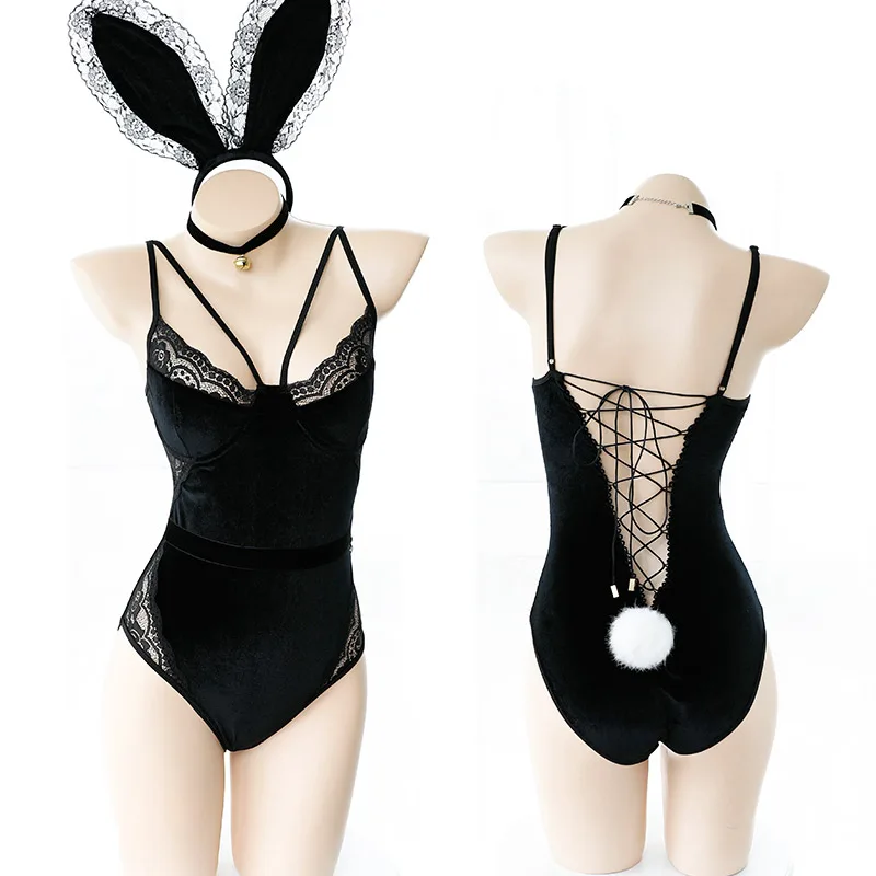 
Summice New Bunny Girl Woman Waitress Role Play Bodysuit Play Boy Erotic Babydoll Jumpsuit Cosplay Sexy Lingerie 