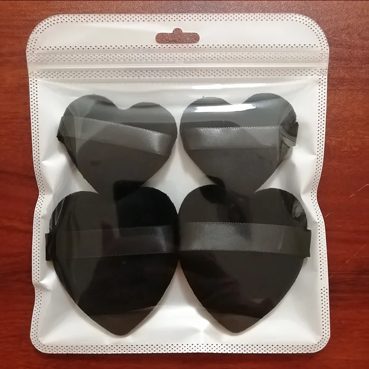 Soft Heart Shaped Powder Puff Makeup Sponge White Powder Puff Triangle for Women Cosmetic