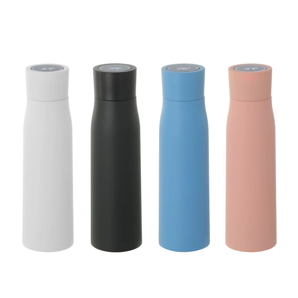 500ml Stainless Steel Double Wall Vacuum Flask Smart Self Cleaning Remind Water Bottle