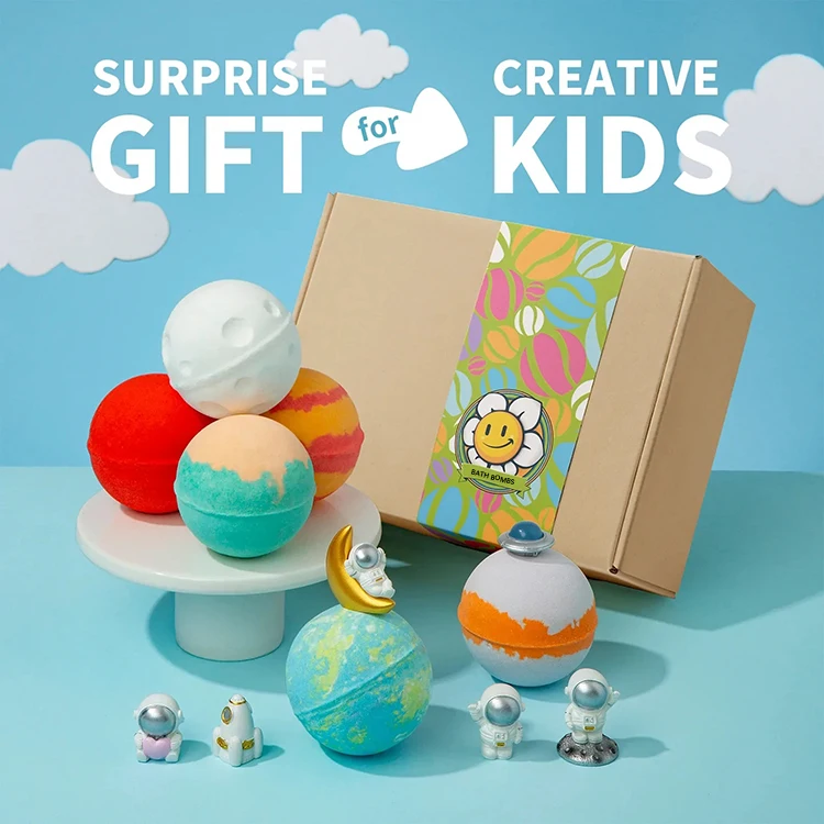 Astronaut In Training Surprise Toys Bath Bombs Christmas Waffle Korean Bath Bombs For Kids With Toys Inside