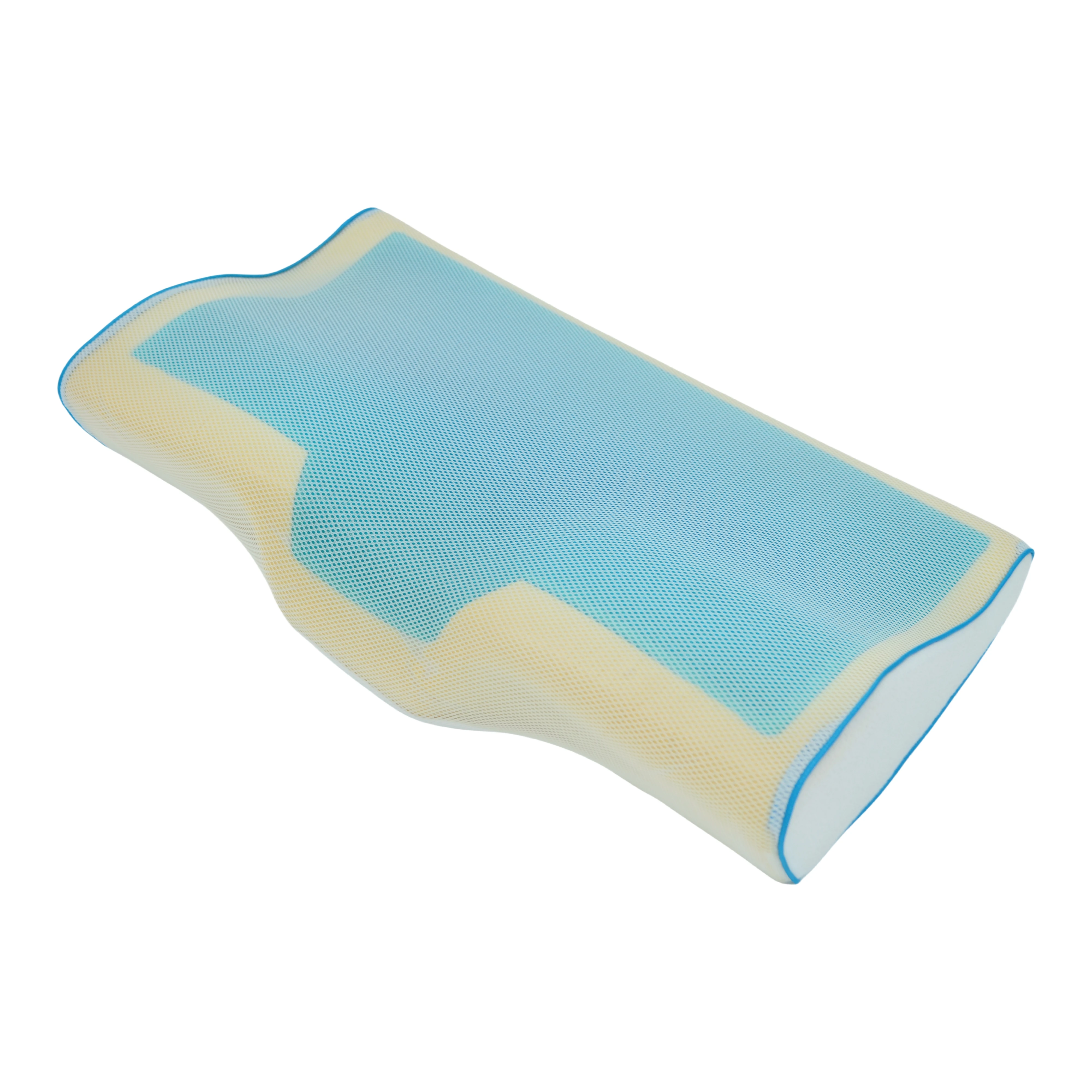 Wholesale Custom Butterfly Shape Memory Foam Bed Pillows Orthopedic Cooling Gel Sleep Neck Cushions Geometric Fabric Cervical