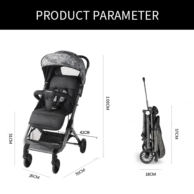 High Landscape Reversible Cheap Best Pram From Birth / Travel Pushchair Sale / Baby Stroller Push Easy Fold Baobaohao Stroller