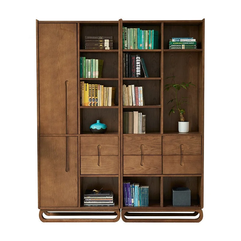 Retro Home Furniture Wood Shelving Rack Decorating Bookshelf Bookcase