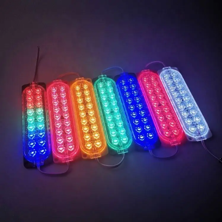 RGB Flash 18 Bulbs Car Warning Light Led Modules 12v 24v smd2835 Chip Vehicle Fender Caution Display Lighting Annunciation Lamp