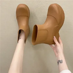 Детская непромокаемая обувь EVA, летние модные короткие резиновые сапоги, непромокаемые сапоги, Женская водонепроницаемая обувь, женские дизайнерские сапоги для девочек