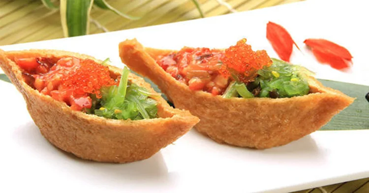 Оптовая продажа сушеные жареные Инари тофу закуски японские суши для продажи