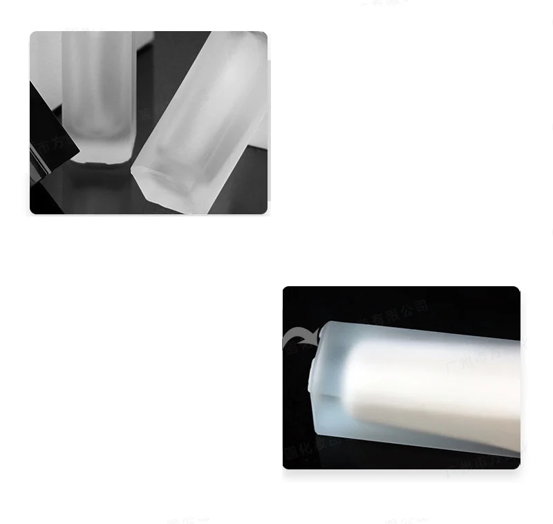 30ml 50ml Luxury Bb Cream Flat Shoulder Frosted Skincare Packaging Liquid Foundation Lotion Glass Press Bottle With Pump