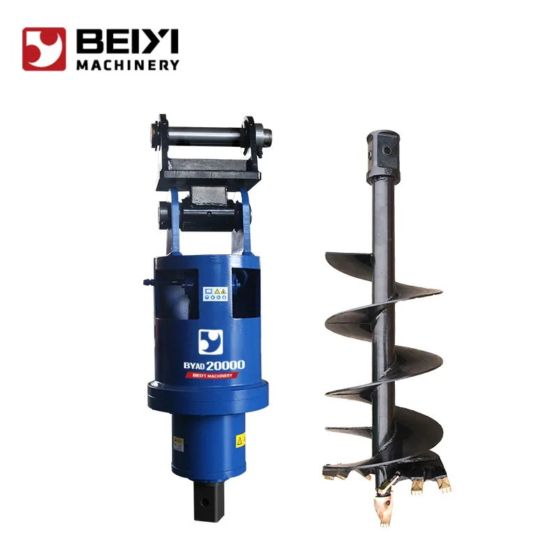 Hot Sale Hydraulic Auger Drill Earth Drill Foundation Piles Post Hole Excavator Heavy Machine Equipment For Hole Drilling