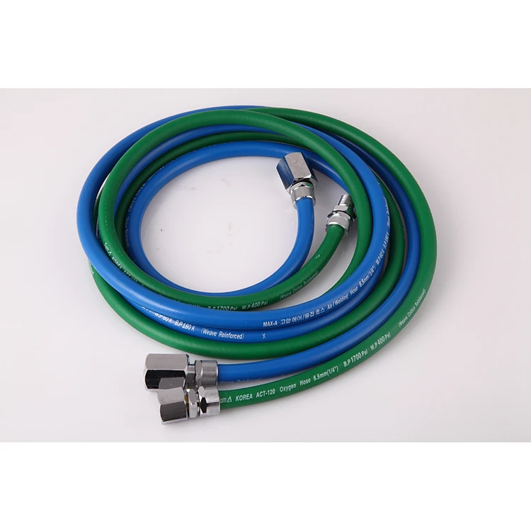Rubber Air and Oxygen Hose Flexible High Pressure Air and Oxygen Pipe Transportation Pipe Stainless Steel EU EN1327 / Korea KS