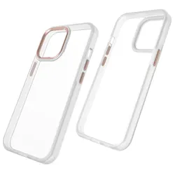 Factory Price Wholesale Designer Anti Fall Scratch Resistant 2mm Clear Transparent Alloy Ring Shockproof Case For iPhone 13 14