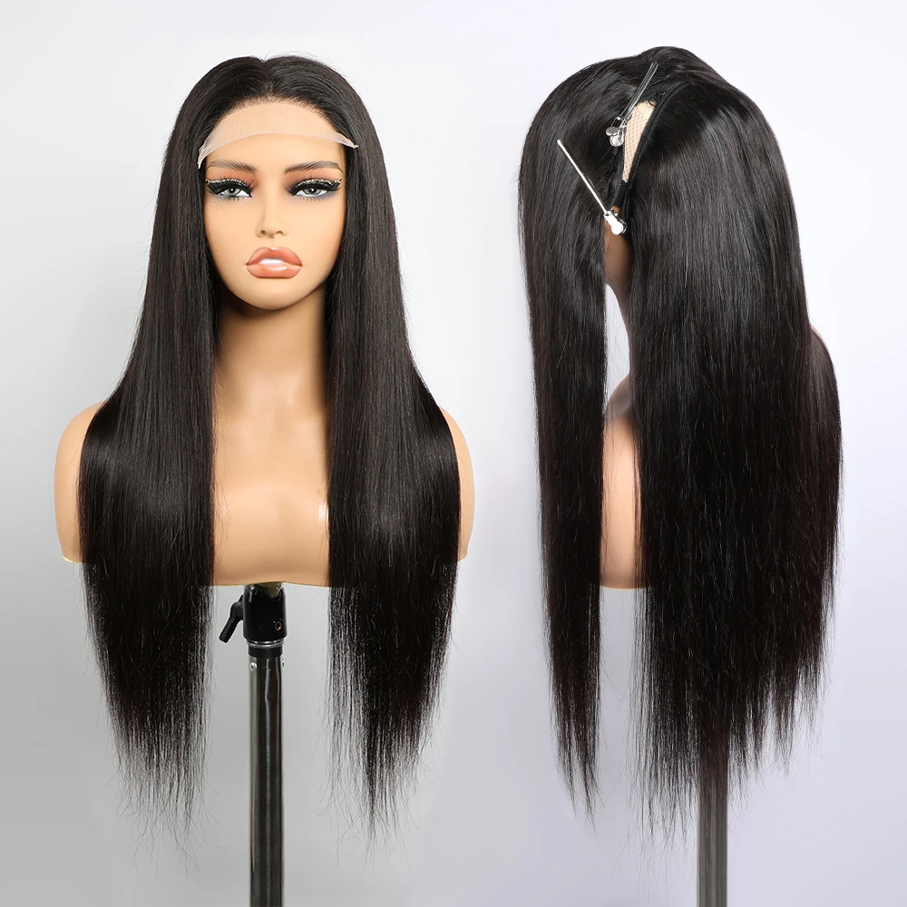 Newly Designed Product Launched Zipper Wig 13*4 Transparent HD Lace Front Glueless Human Hair Wig Splicing Style For Women