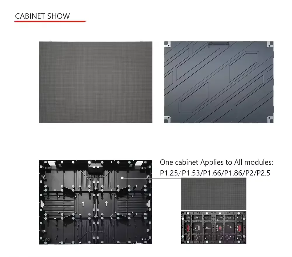 High Resolution 4k 8k Indoor Sport Bar Hd LED Video Wall COB Flip Chip P1.56 P1.25 LED Display Small Pixel Pitch P1.8 LED Screen