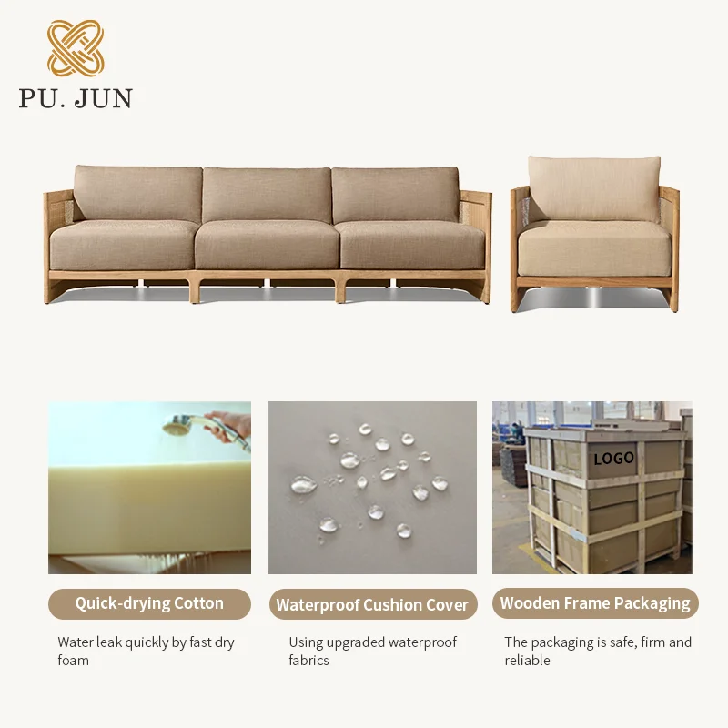 New arrival all-weather outdoor sofa set rounded rattan bamboo couch wicker patio set