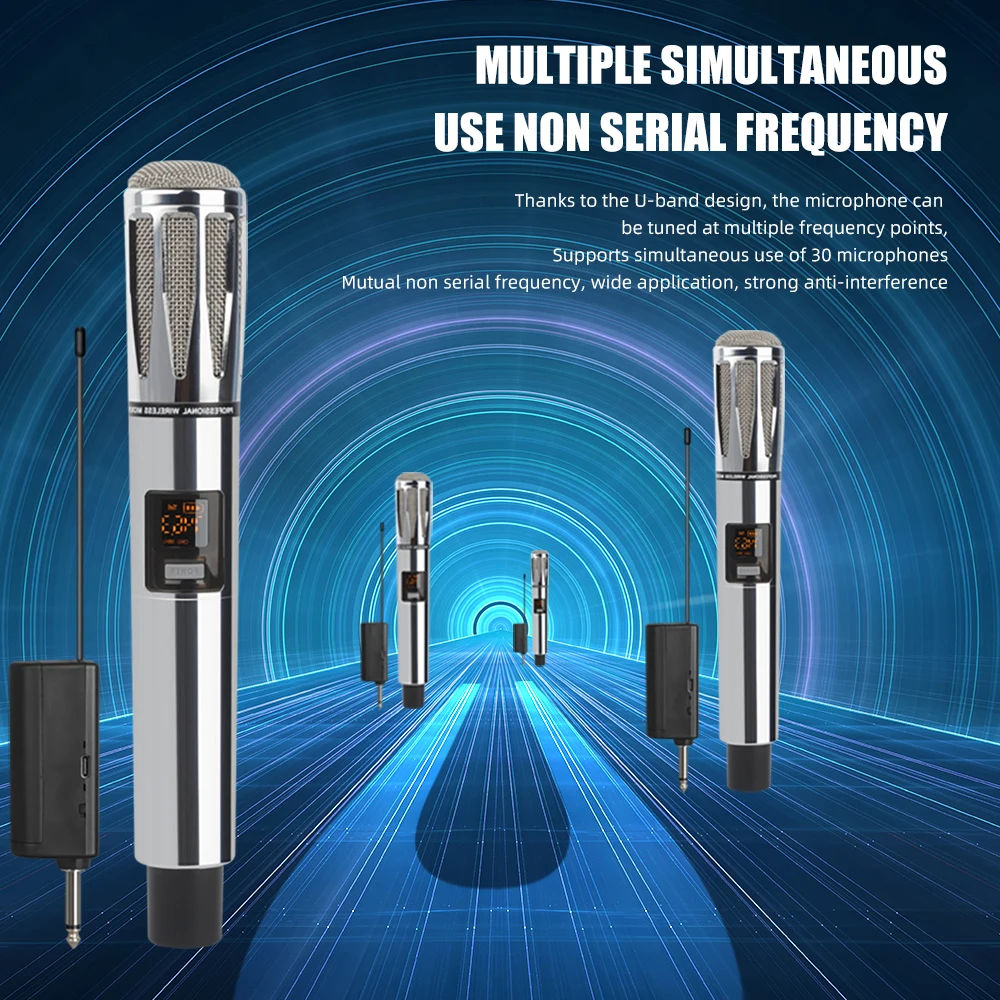 Wholesale prices Professional UHF PLL Controlled Wireless Mic Mike Live Studio Recording Karaoke Wireless Microphone