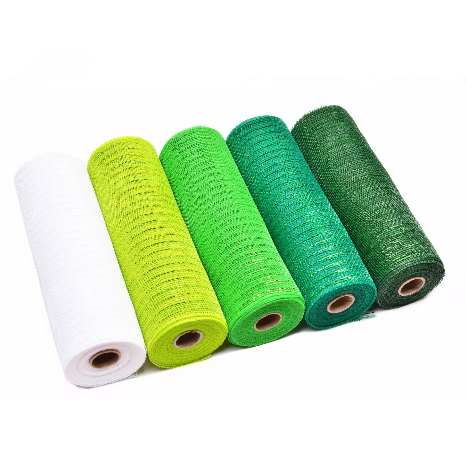 Wholesale 10Inch Shining Poly Deco Mesh For Christmas Wreath Decoration & Flower Wrap