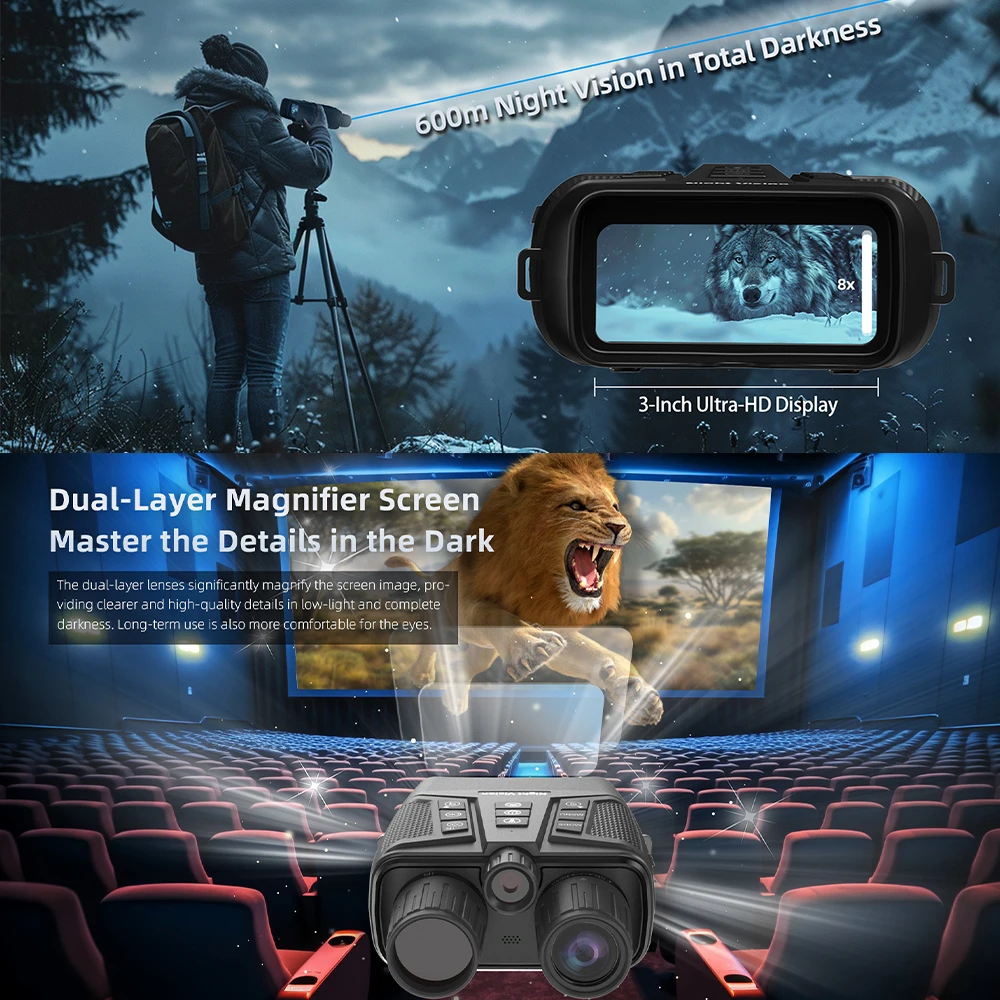Professional Powerful Outdoor 3.0 inch TFT Screen Telescope Digital Camera Binoculars Digital Telescope Camera