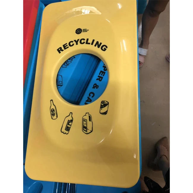 wholesale vacuum forming plastic colored trash cans garbage can covers Lid for trash can
