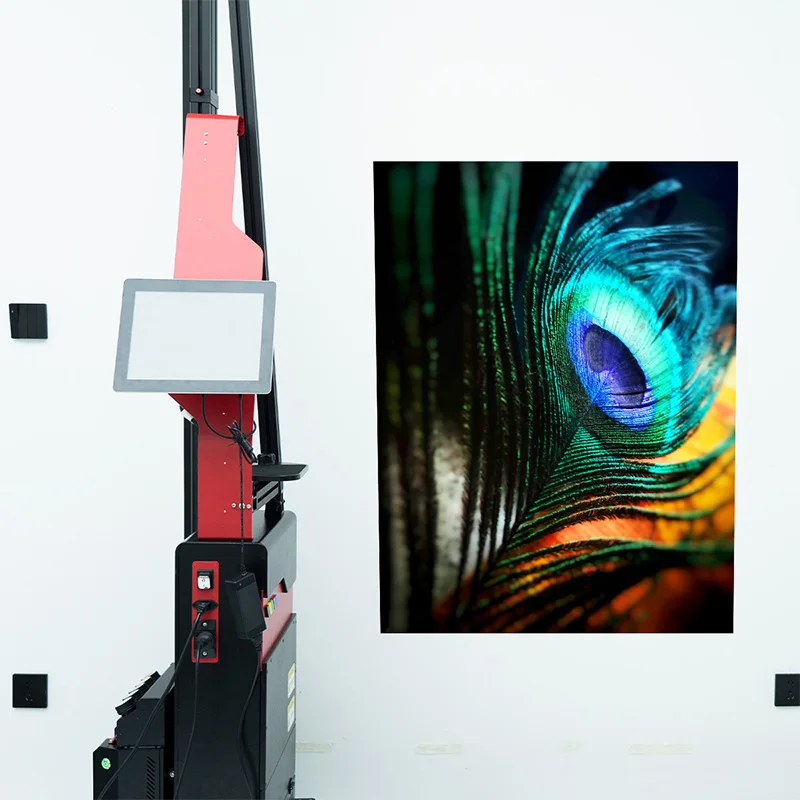 Автоматический настенный стеклянный струйный принтер 3D Cmyk 4 Colour Экологически чистая плоская настенная печатная машина
