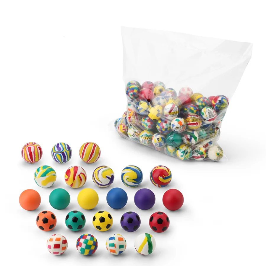 Stress Relief Toys Balls Wholesale Various Design 27mm Small Toy Rubber Bouncy Balls Squeeze Toys for Kids