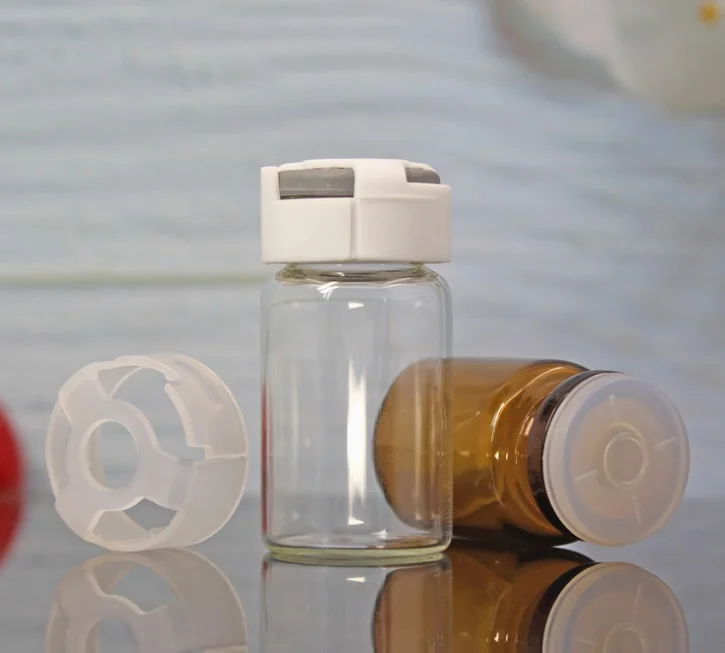 5ml 10ml hot selling mini pharmaceutical glass vial for injection with rubber soft cap custom printing