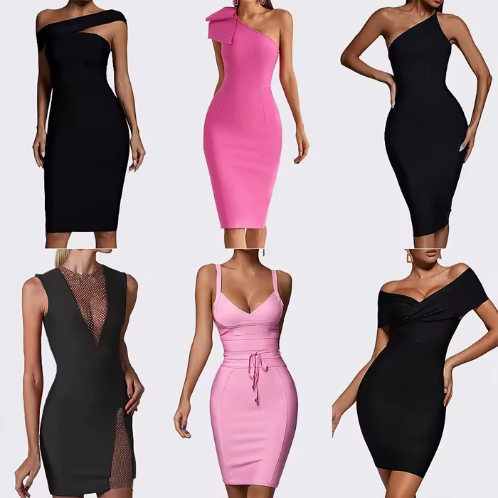 Custom Women Clothing Manufacturer Lady Mini Maxi Midi Sexy Party Cocktail Bodycon Elegant Summer Bandage Dinner Casual Dress
