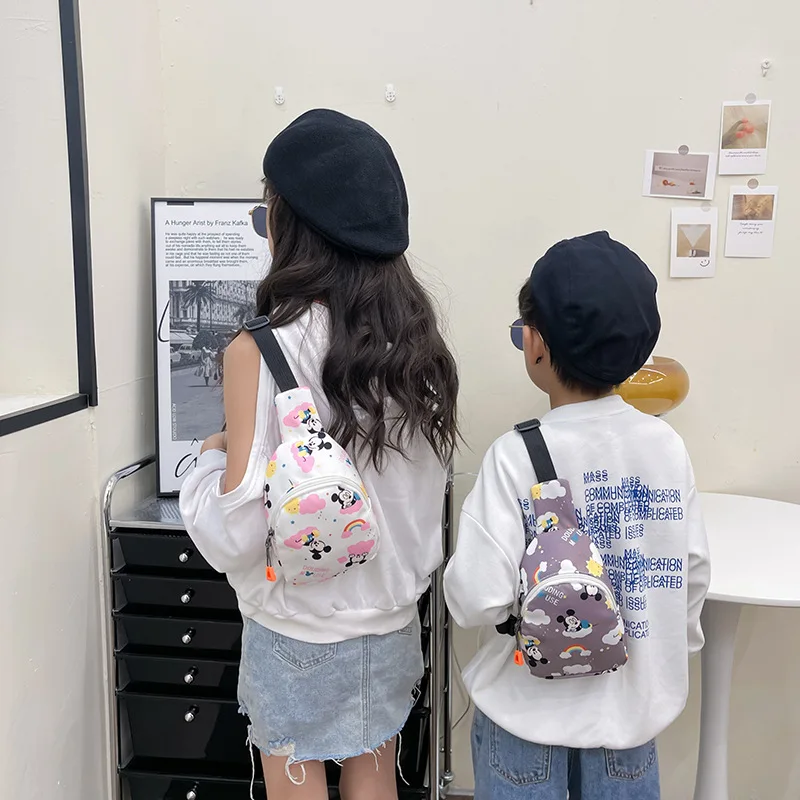 Fashion Messenger Bag For Boy Girl Cartoon Casual Cool Cute Mickey Minnie Crossbody Bag Waterproof Backpack Travel Shopping Bag