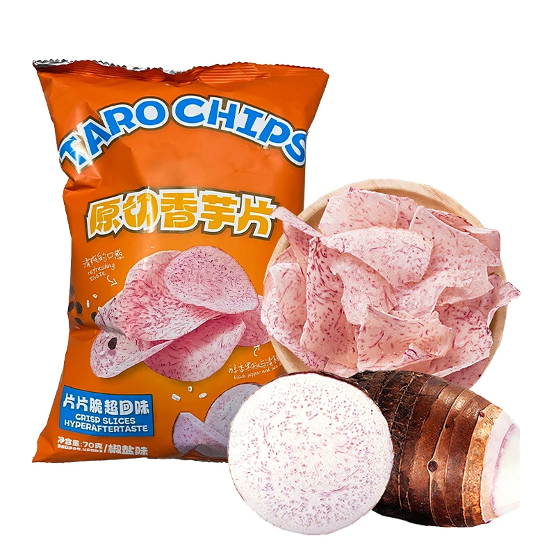 wholesale snack  70g salt and pepper flavor vegetable chips snacks exotic snacks taro chips potato chips