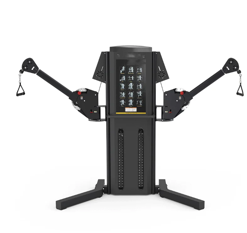 Manufacturer commercial fitness equipment dual cable crossover machine dual pin aelected loaded free arm functional trainer