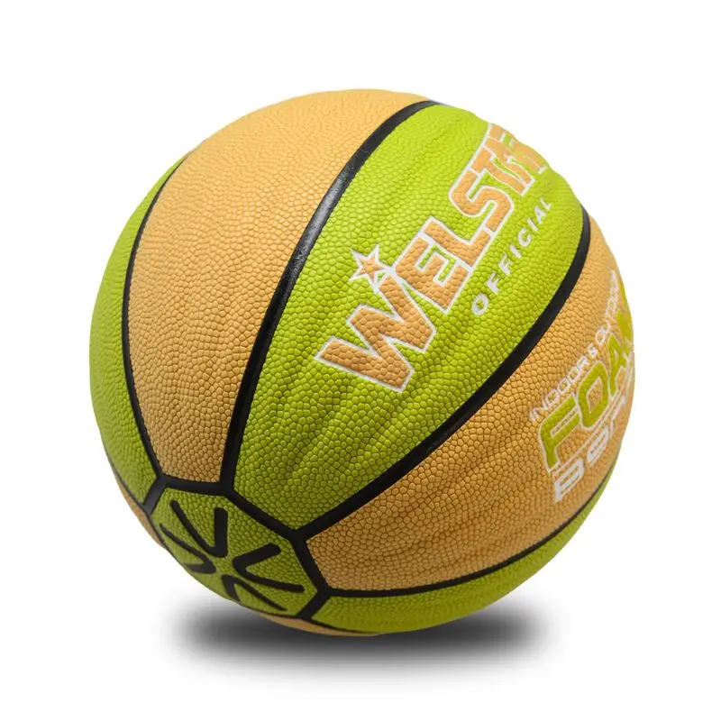 Welstar 10 панелей баскетбольный мяч из искусственной кожи для тренировок Официальный Размер 7/6/5 ламинированный