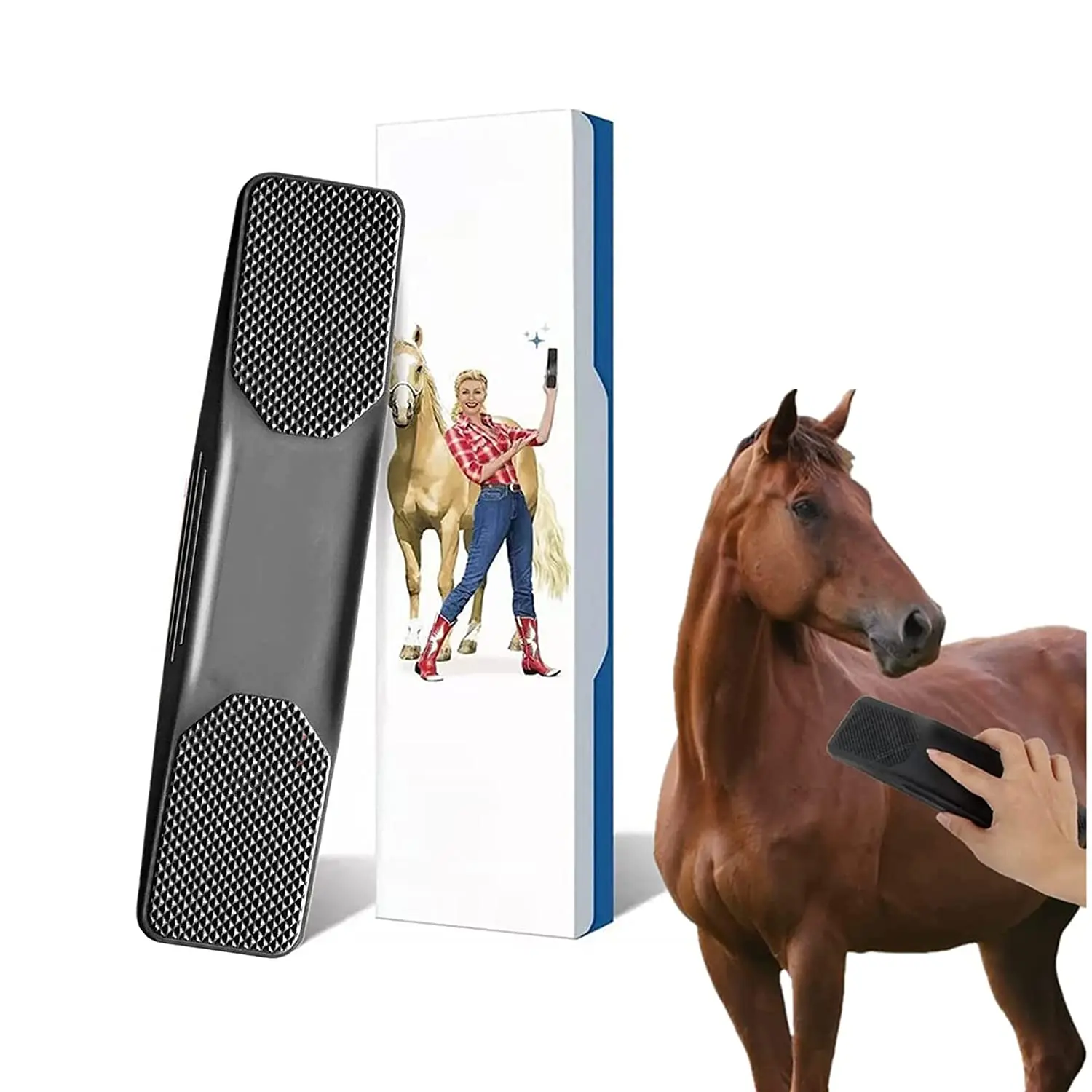 Customized logo pet Groomer Horses Dogs brushes 6-in-1 Shedding Grooming Massage