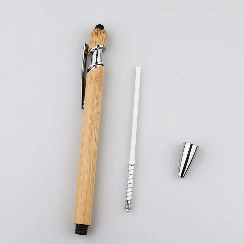 GemFully Most Sold Products 2024 Eco Friendly Promo Pen Bamboo Writing Pen With Custom Logo Printing