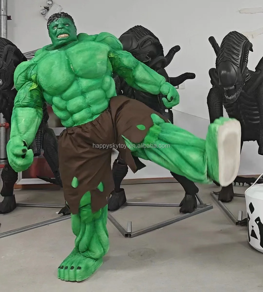 Realistic Robot Costume Performance Cosplay Hulk Green Giant Man Cartoon character Mascot Costumes