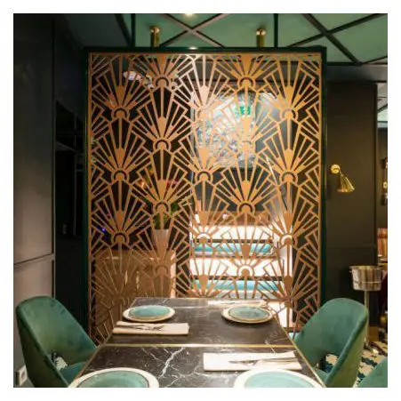 Middle Eastern Style 304 Stainless Steel Surrounding Decorative Material 316 Matt Sliding Door Wall Partition Interior Divider