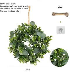 Summer New Design Eucalyptus Garland Wedding Leaf Eucalyptus Decorative Garland Artificial Garland Supplies Wholesale