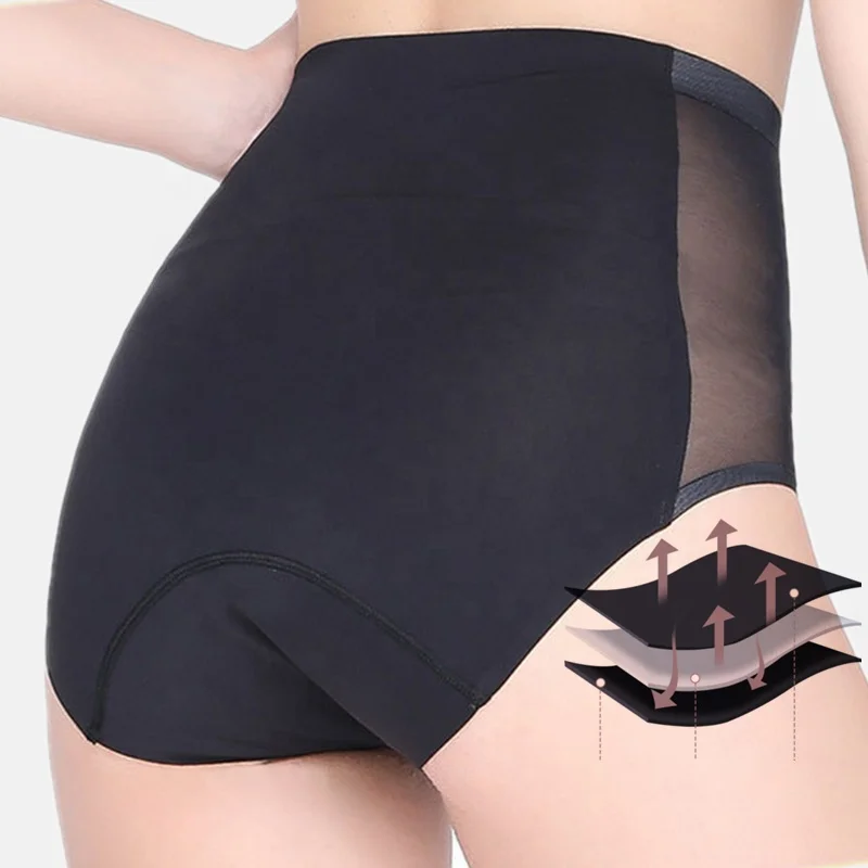 INTIFLOWER 7772 OEM Bragas Menstruales Cintura Alta Undies High Waist Grand Taille Underwear Culotte Periodique Period Panties