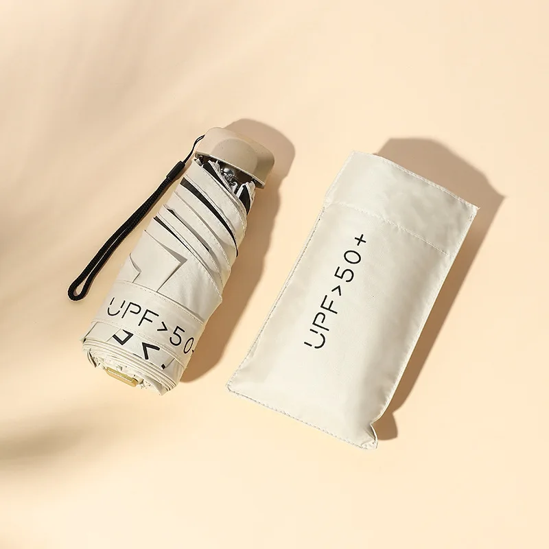 Mobile phone size 5 fold mini umbrella pocket travel mini umbrellas with logo prints