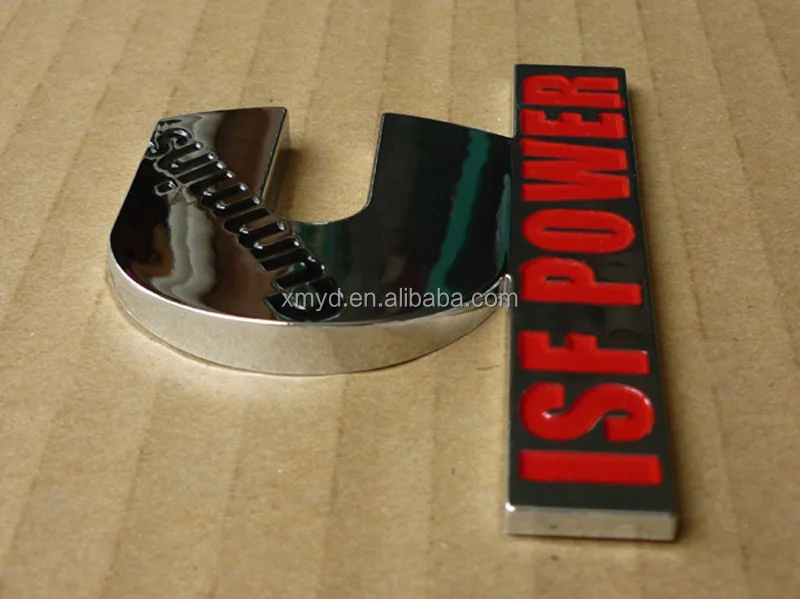 Custom ABS Plastic Material Decorative Car Logo Signs With Painting Letters Car Accessories