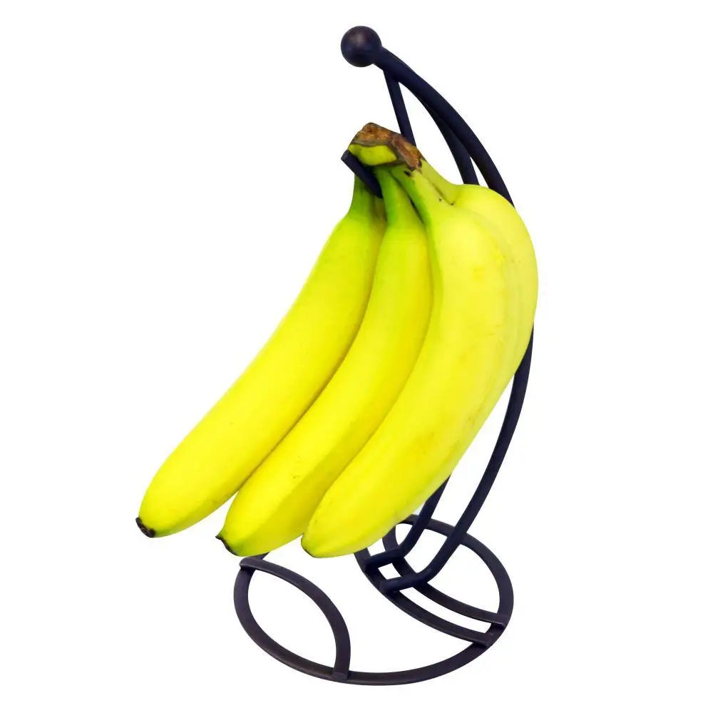 Satin Nickel Banana Holder Simple Modern Iron Wire Elegant Banana Hanger Tree Stand Hook