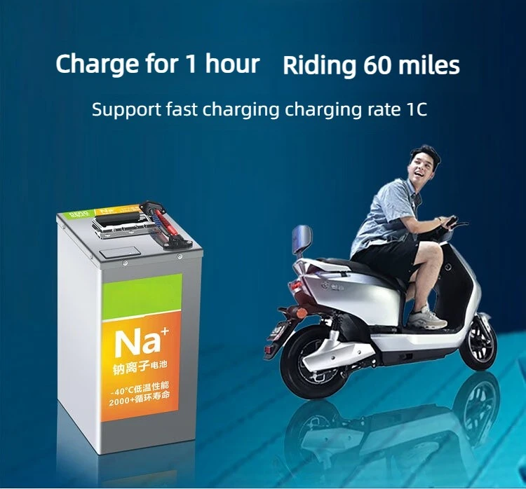 Sodium ion battery high capacity 48V 60V 72V 15/20/24/30Ah new materials 2000 cycles for golf carts