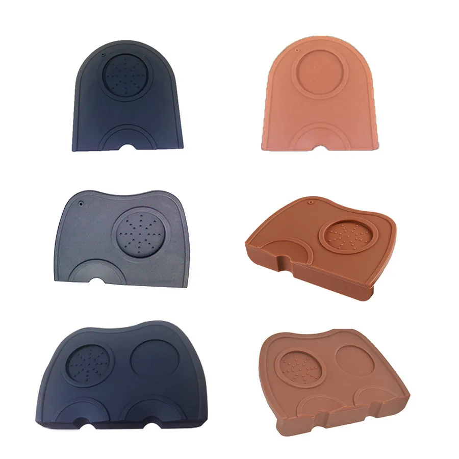 Food safe silicone rubber tampering corner coffee tamper pads silicone tamping mat tampering corner pad mat