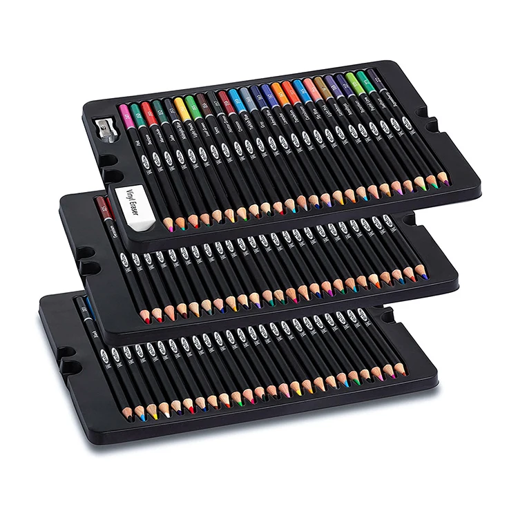 
Amazon wooden art 72pcs color Premium High quality Non-toxic Colored pencil set good colouring pencils for kids 