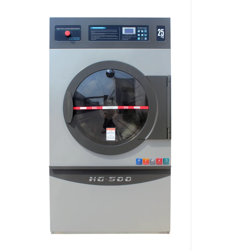 25kg Automatic energy efficient industrial and commerical tumble dryer for laundry shop and school hotel apartment